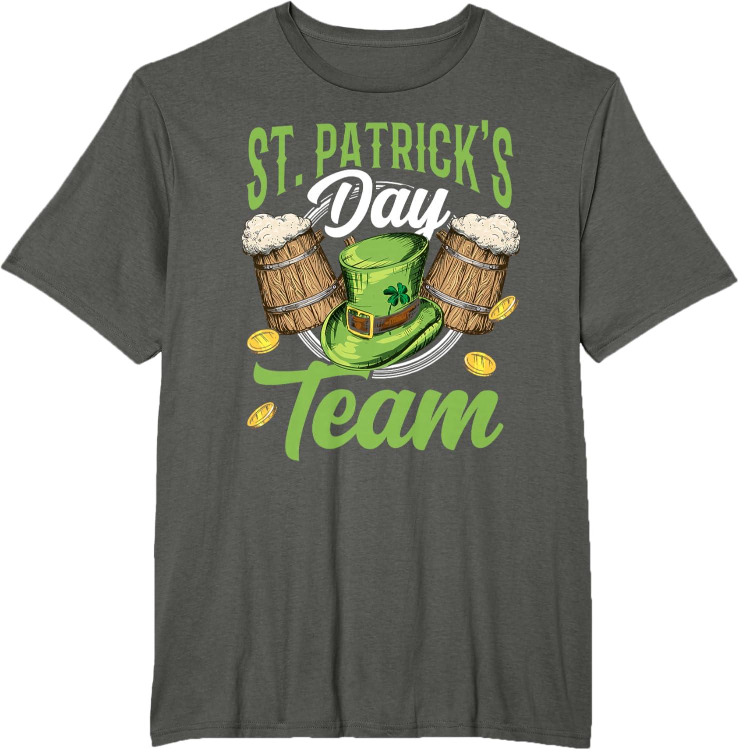 imageLquipe De La SaintPatrick St Fte Des Patricks Irlande TShirtAsphalte