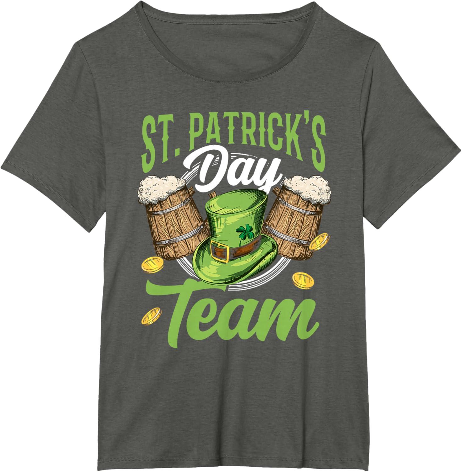 imageLquipe De La SaintPatrick St Fte Des Patricks Irlande TShirtAsphalte