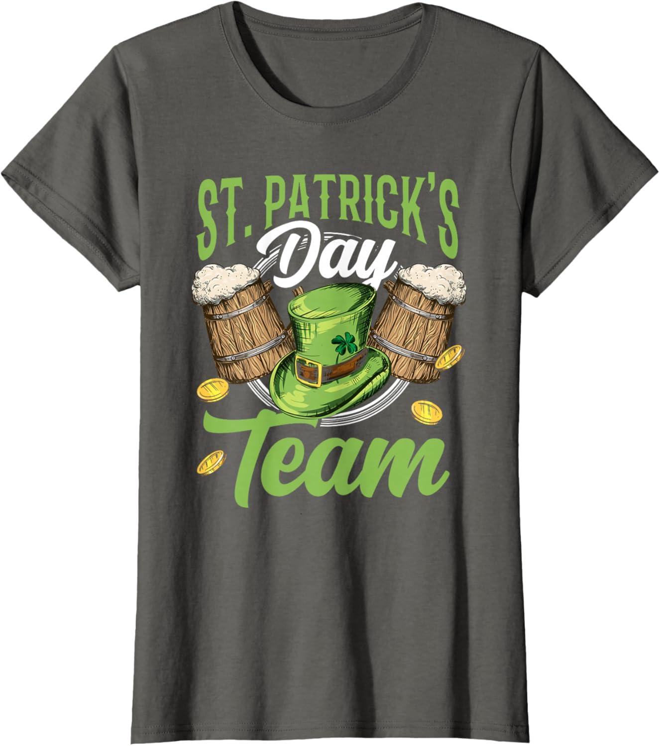 imageLquipe De La SaintPatrick St Fte Des Patricks Irlande TShirtAsphalte