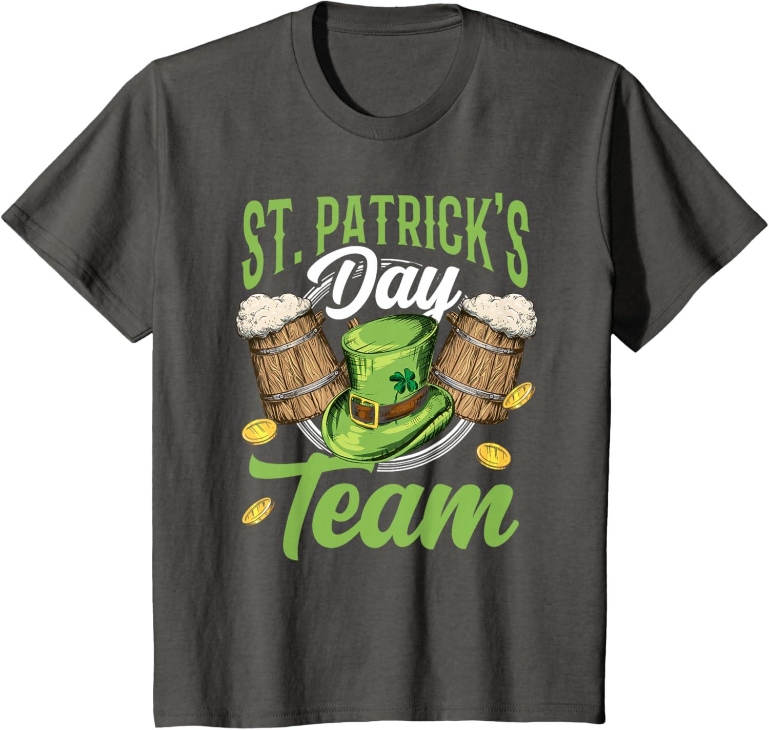 imageLquipe De La SaintPatrick St Fte Des Patricks Irlande TShirtAsphalte