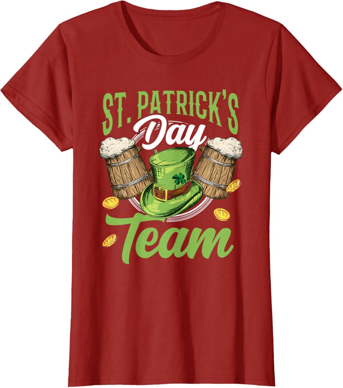 imageLquipe De La SaintPatrick St Fte Des Patricks Irlande TShirtCanneberge