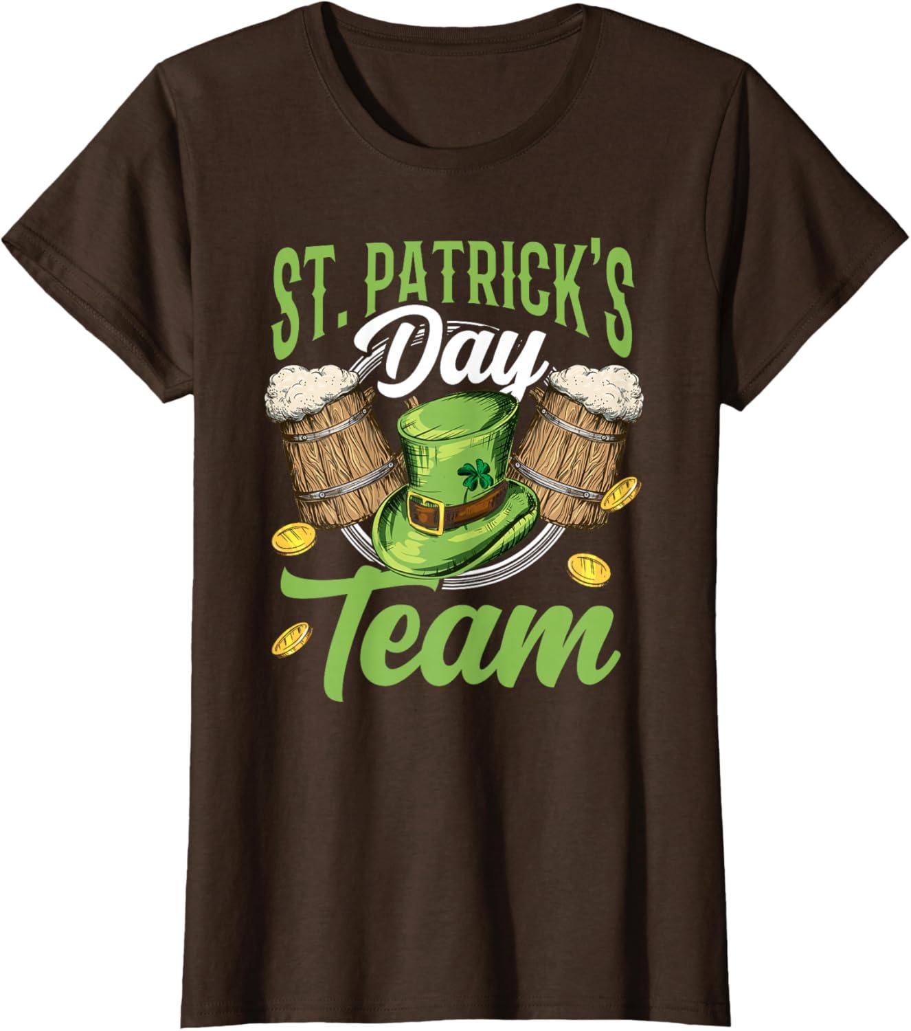 imageLquipe De La SaintPatrick St Fte Des Patricks Irlande TShirtMarron