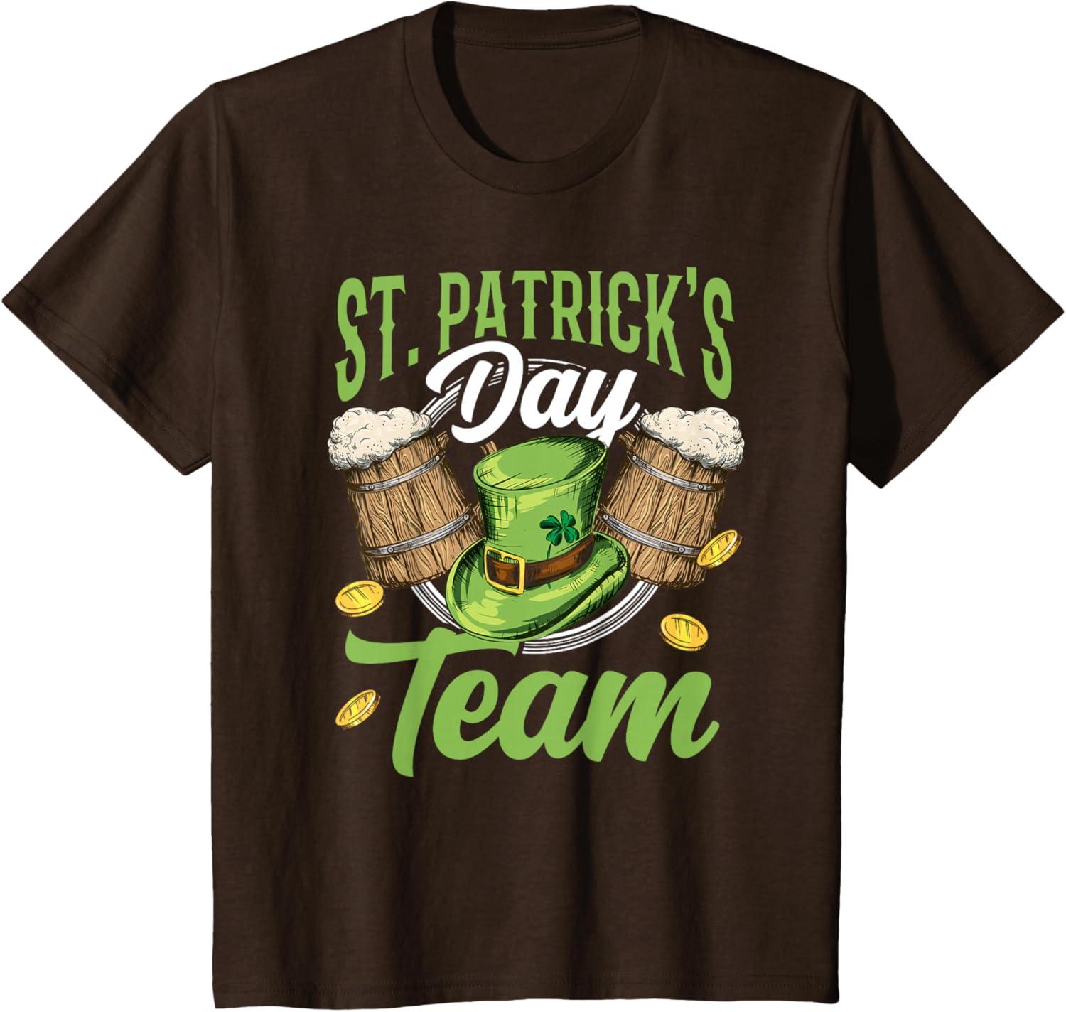 imageLquipe De La SaintPatrick St Fte Des Patricks Irlande TShirtMarron