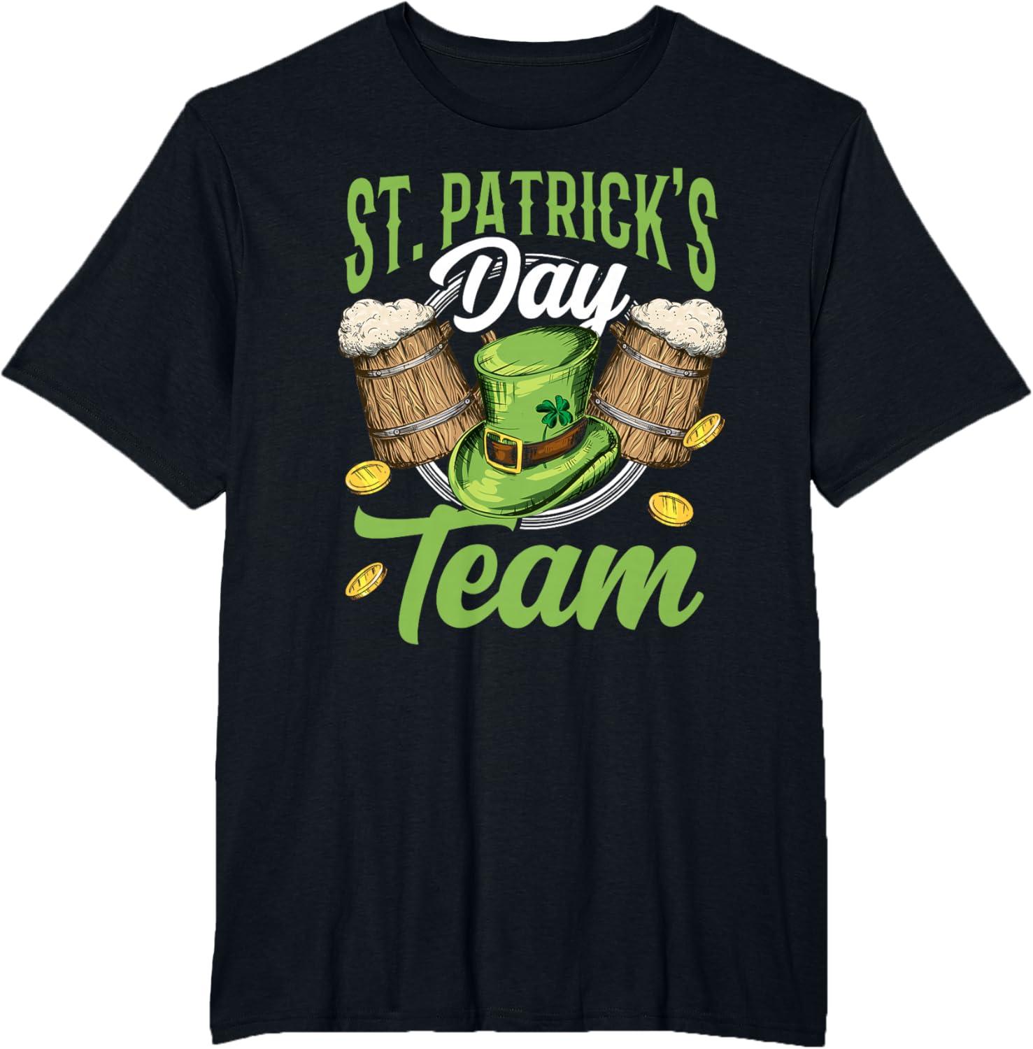 imageLquipe De La SaintPatrick St Fte Des Patricks Irlande TShirtNoir