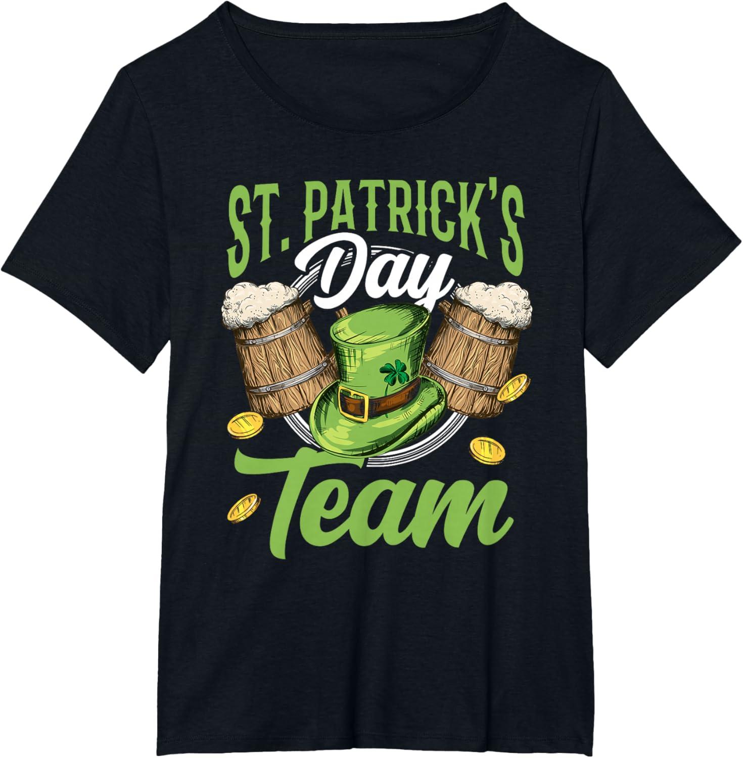 imageLquipe De La SaintPatrick St Fte Des Patricks Irlande TShirtNoir