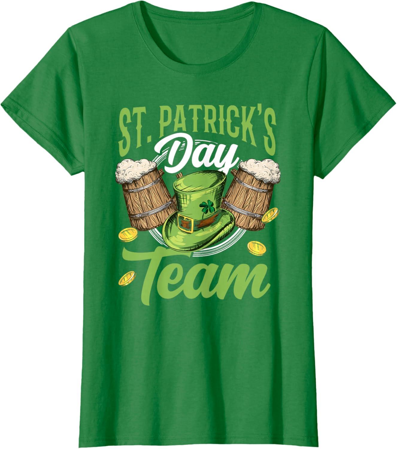 imageLquipe De La SaintPatrick St Fte Des Patricks Irlande TShirtVert Kelly