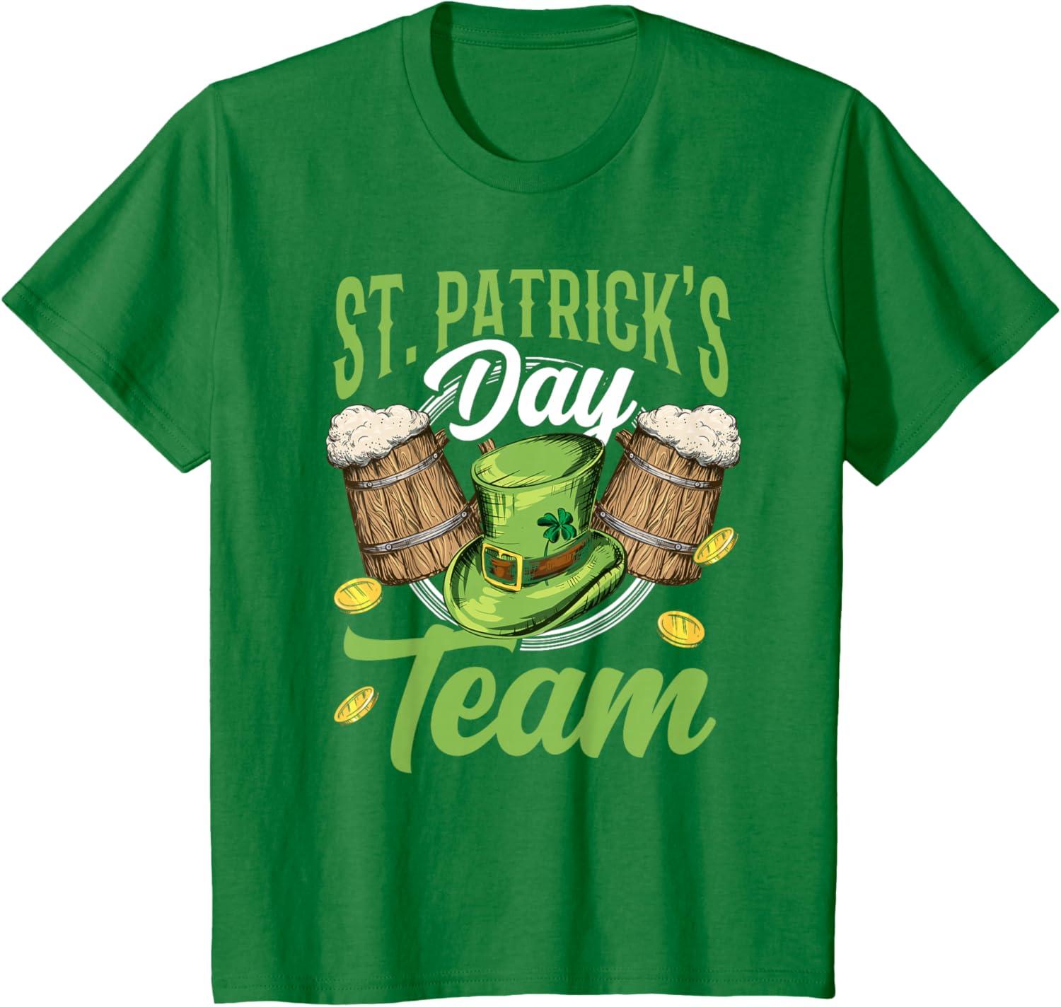 imageLquipe De La SaintPatrick St Fte Des Patricks Irlande TShirtVert Kelly