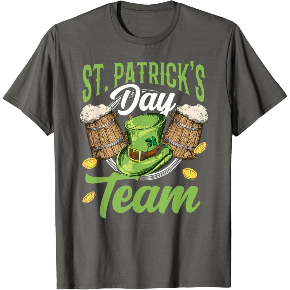 imageLquipe De La SaintPatrick St Fte Des Patricks Irlande TShirtAsphalte