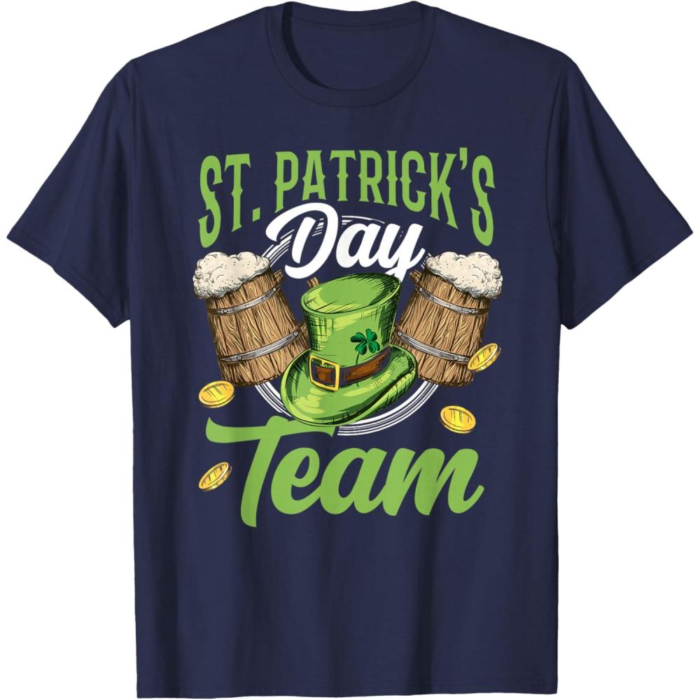 imageLquipe De La SaintPatrick St Fte Des Patricks Irlande TShirtBleu Marine