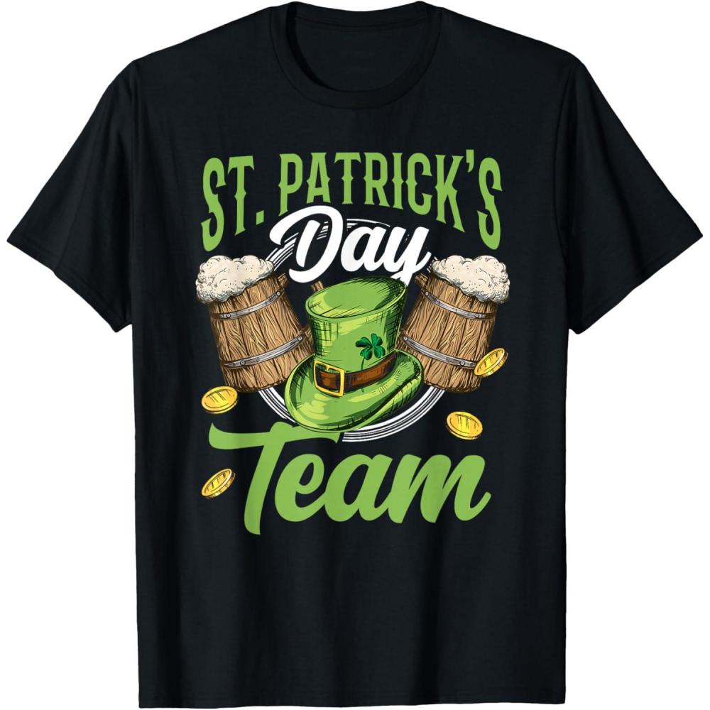 imageLquipe De La SaintPatrick St Fte Des Patricks Irlande TShirtNoir