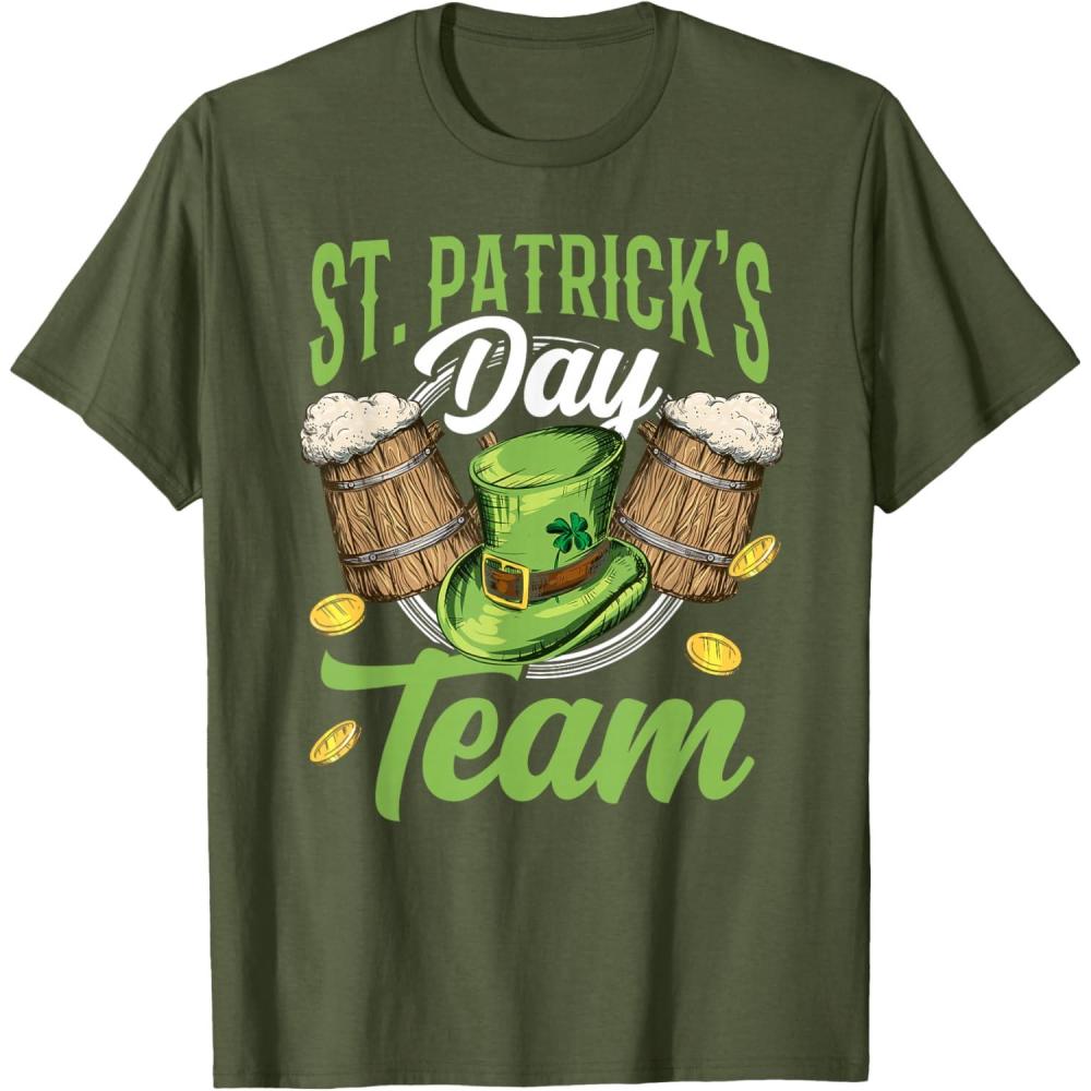 imageLquipe De La SaintPatrick St Fte Des Patricks Irlande TShirtOlive