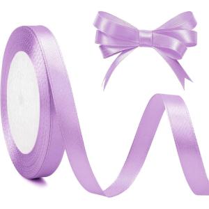 Ruban de satin blanc 4 cm x 23 m – Large pour sapin de Noël, mariage, cadeau – Grand tissu pour décoration de mariage(Lavande)