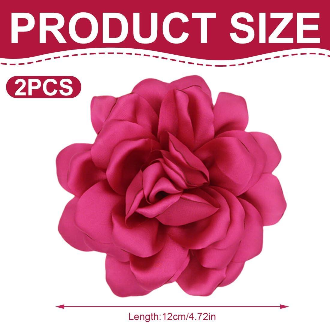 image2 Pices de broche de fleurs de roses broche fleur tissu classique lgante faite la main approprie pour le mariage la fte