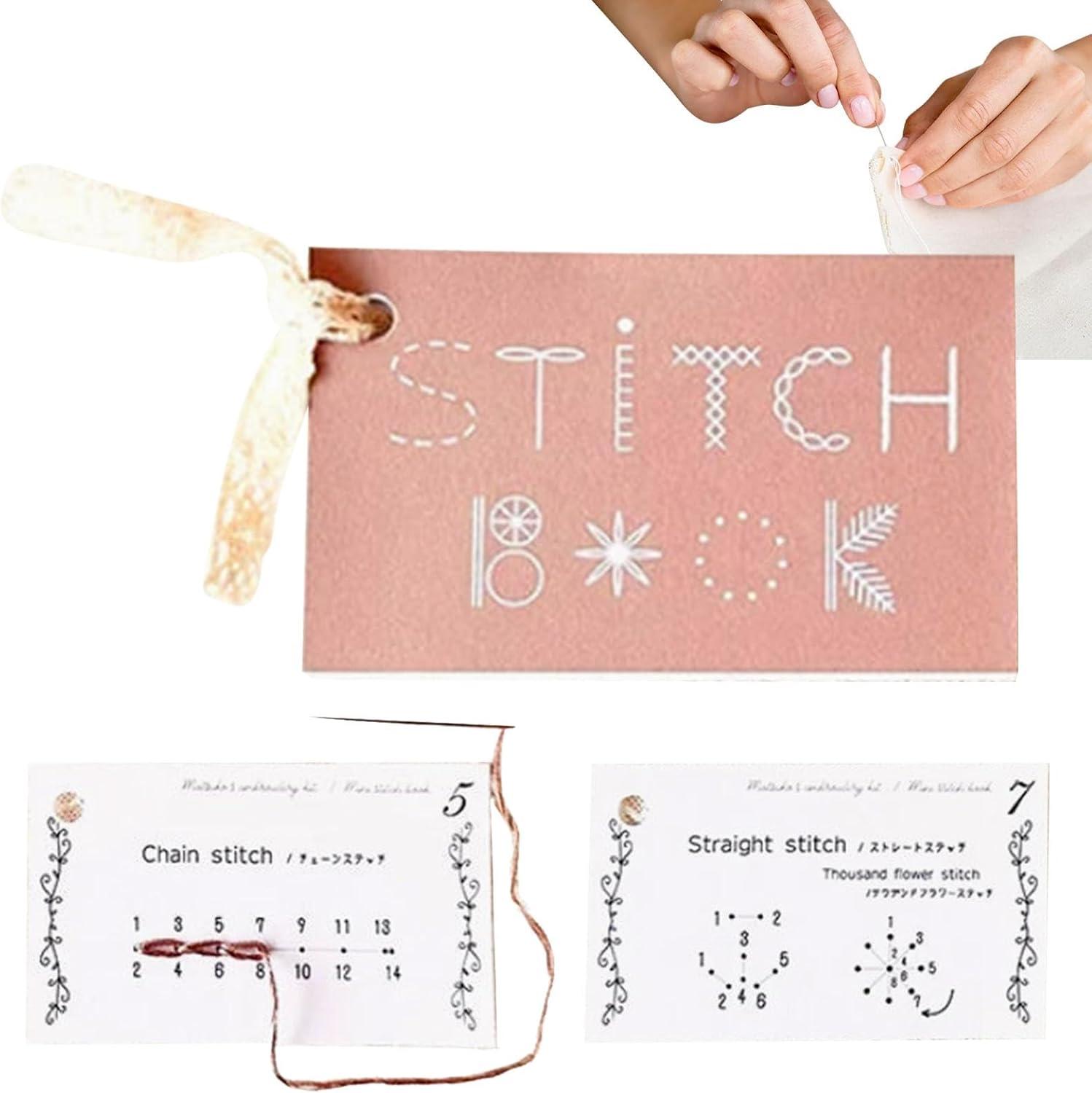 imageAcunny Livre de comptences en broderie livre dartisanat de couture Livre dinstructions sur les comptences en broderie pour les dbutantsEnsemble de patrons de couture faits la main Amliorez