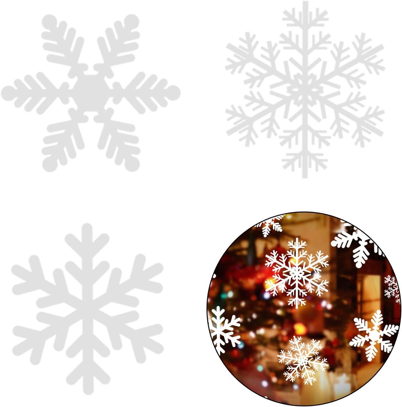 imageLot de 108 flocons de neige amovibles en PVC statique pour dcoration de fentre de Nol portes vitrines faades en verre