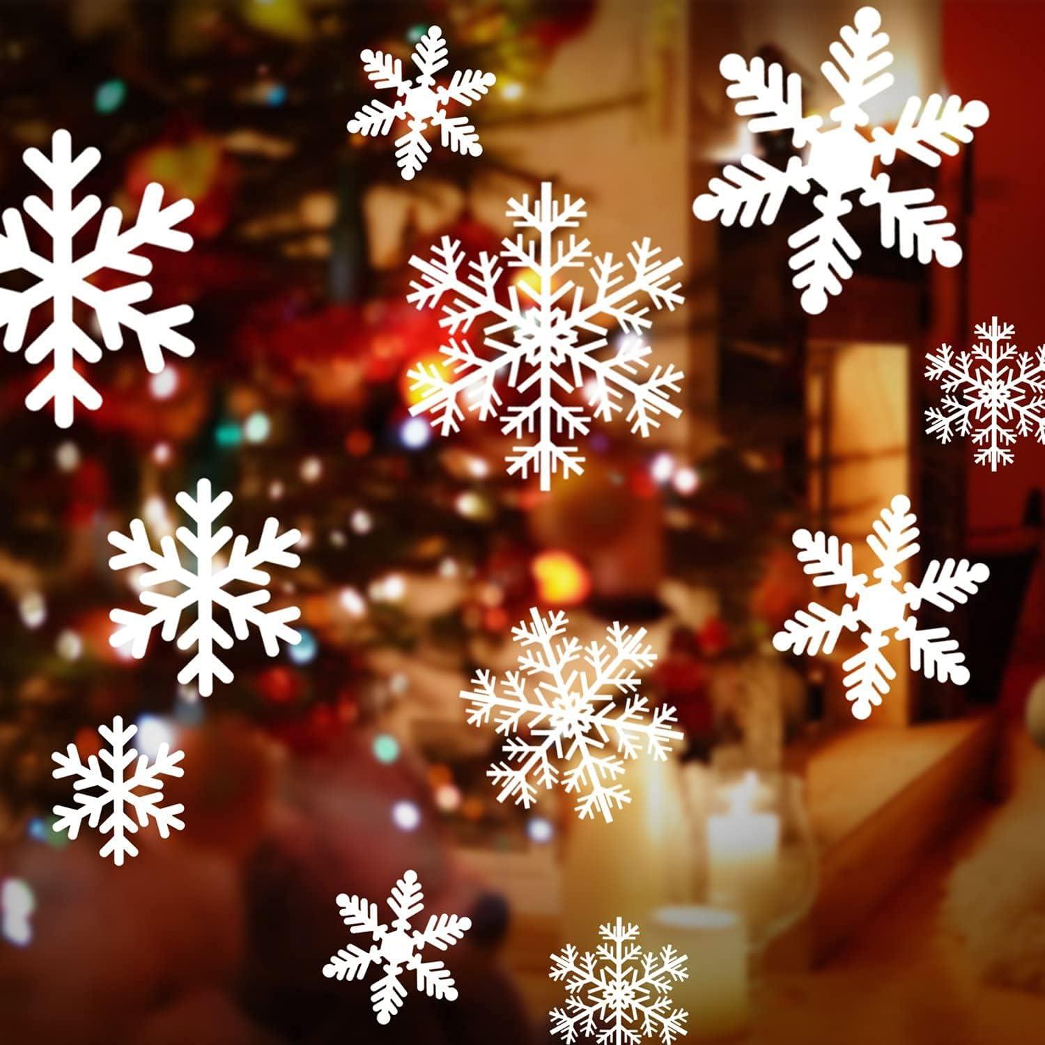 imageLot de 108 flocons de neige amovibles en PVC statique pour dcoration de fentre de Nol portes vitrines faades en verre