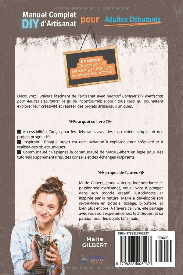 imageManuel Complet dArtisanat DIY pour Adultes Dbutants Poterie Bijoux Tissage Bougies Maroquinerie Menuiserie Sculpture sur Bois et Cramique