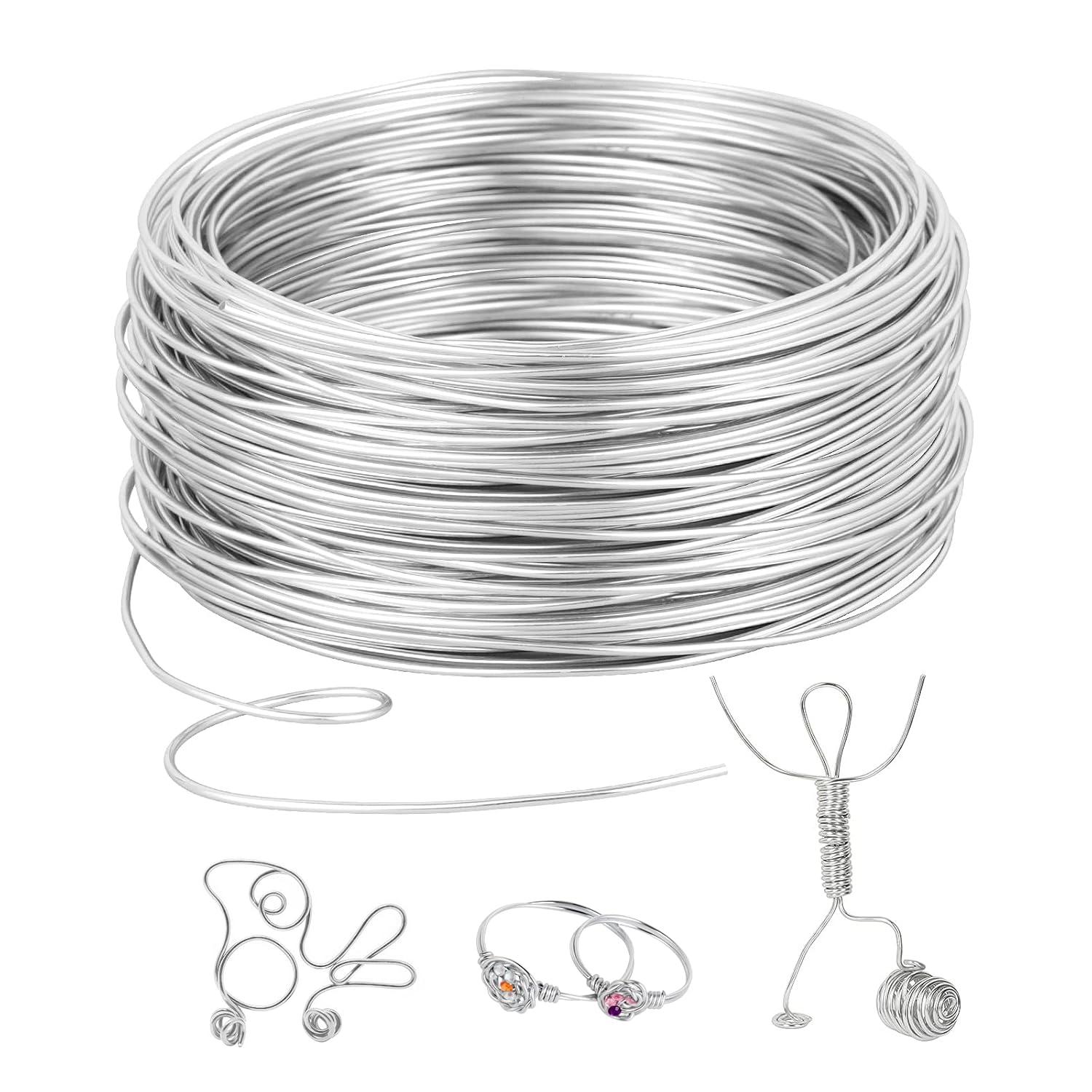 imageRomon Fil dartisanat en Aluminium 2mm X 10 M Flexible Fil Aluminium Argent Fil daluminium Pour LArtisanat Et La Fabrication De Bijoux DorArgent