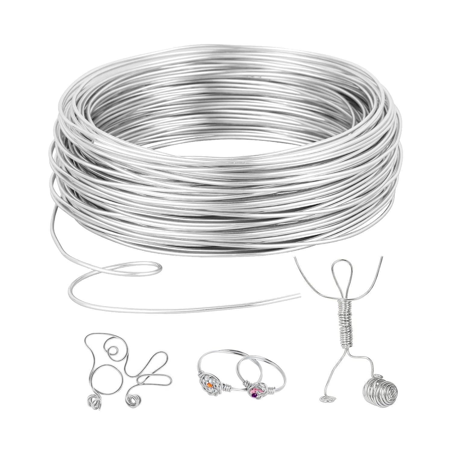 imageRomon Fil dartisanat en Aluminium 2mm X 10 M Flexible Fil Aluminium Argent Fil daluminium Pour LArtisanat Et La Fabrication De Bijoux DorArgent