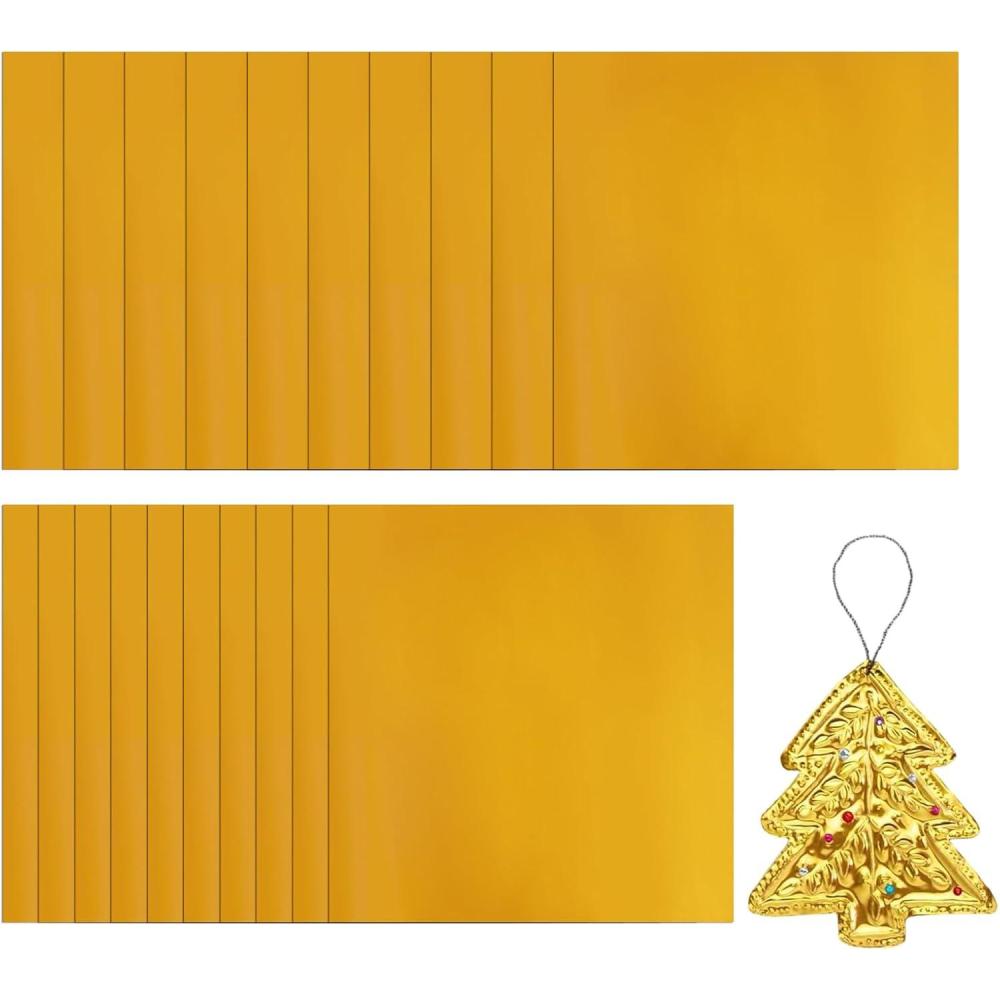 image20x Feuilles Dartisanat En Papier Daluminium Dor Feuilles De Papier Daluminium Artisanal De Gaufrage 007mm Dpaisseur Facile Couper Et Faonnerpour PeinturegravuremontageScrapbooking