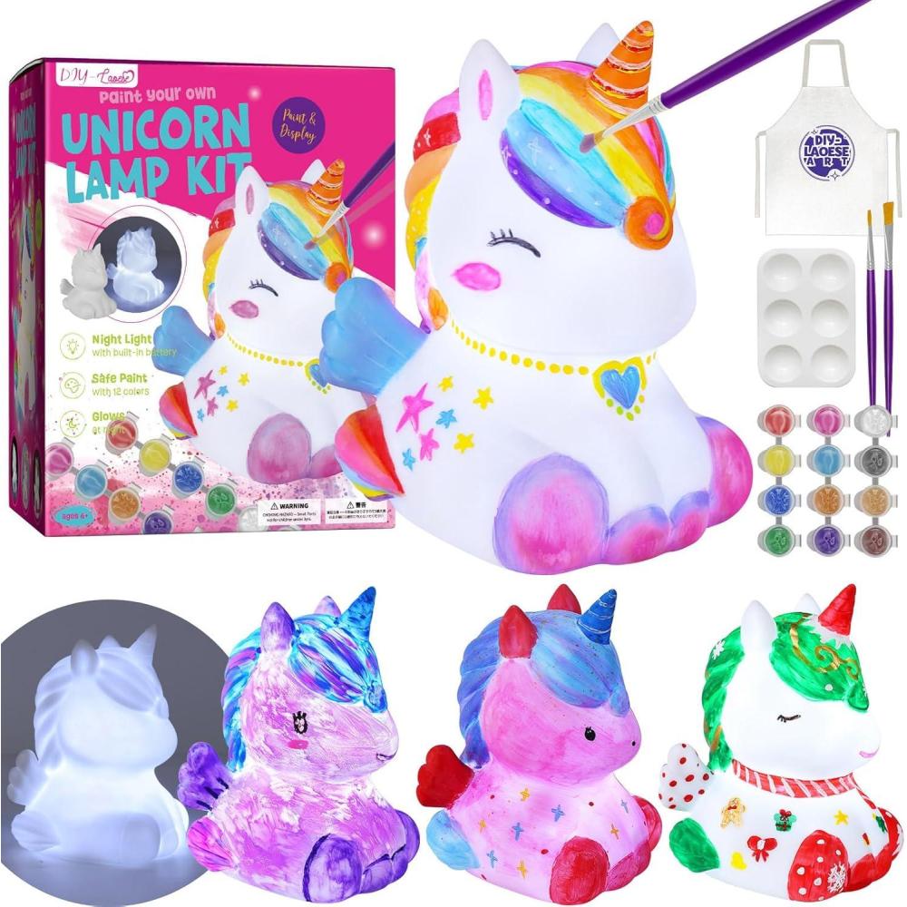 imageKit de Peinture Lampe Chat 3D VeilleuseJeu Cratif et Activit Manuelle EnfantLoisirs Cratifs et BricolageJouet pour filles garonsKit dArt CratifIdee Cadeau Fille 4 5 6 7 8 9 10 11 12 AnsLicorne