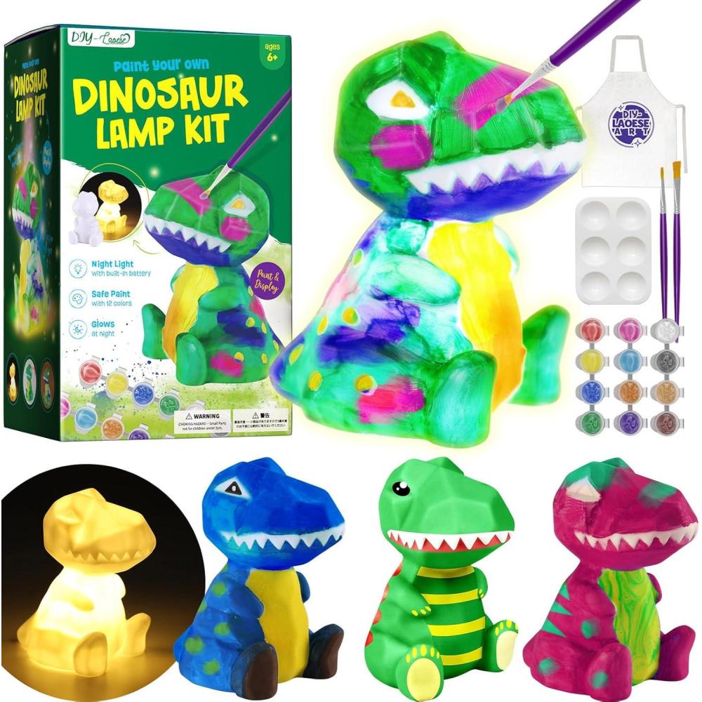 imageKit de Peinture Lampe Chat 3D VeilleuseJeu Cratif et Activit Manuelle EnfantLoisirs Cratifs et BricolageJouet pour filles garonsKit dArt CratifIdee Cadeau Fille 4 5 6 7 8 9 10 11 12 AnsDinosaure