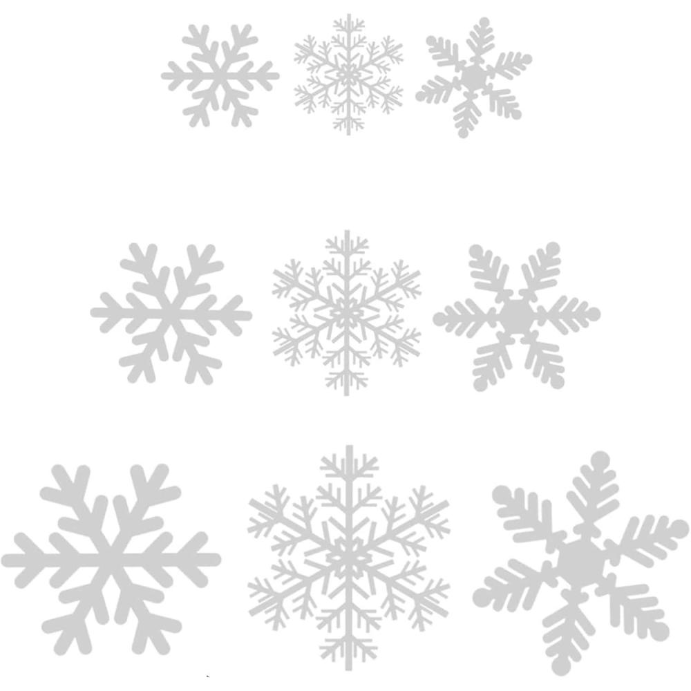 imageLot de 108 flocons de neige amovibles en PVC statique pour dcoration de fentre de Nol portes vitrines faades en verre