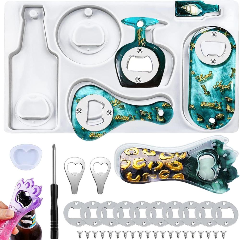 imageMoule de Dcapsuleur en Rsine poxy Avec Accessoires Kit Silicone Pour Outil de Bouteille Ouverte Bricolage Dcoration Artisanat