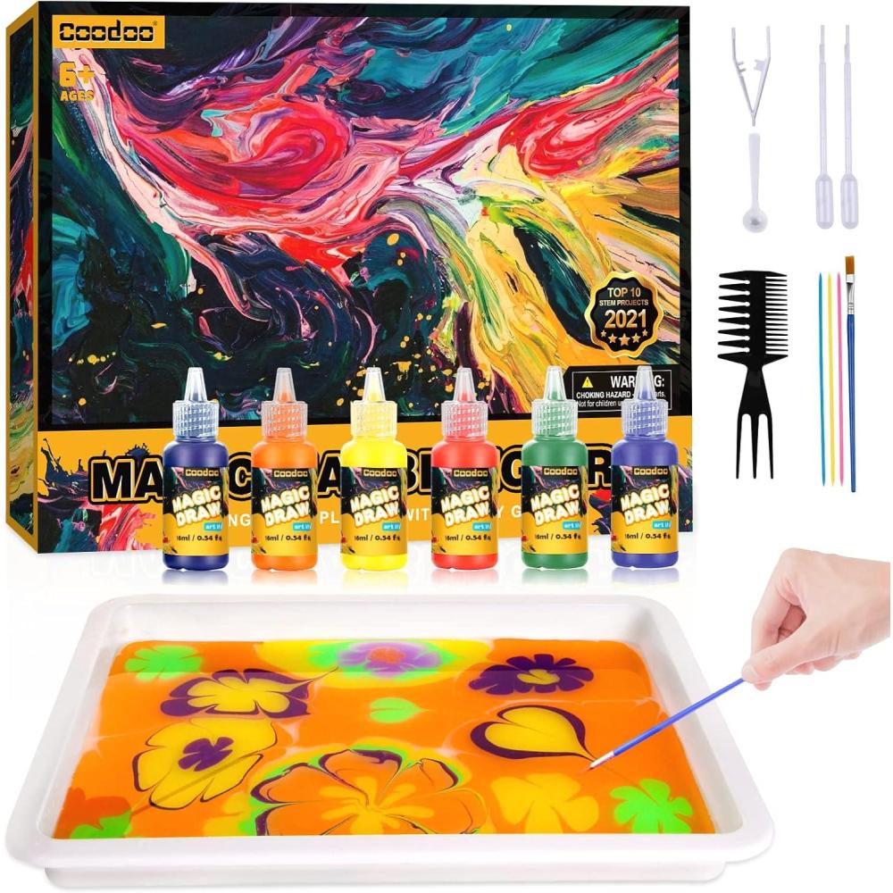 imagePeinture marbre leau pour enfants Arts et artisanat pour filles et garons Kits dartisanat Cadeaux idaux pour les enfants de 6 ans et plus 812 ans