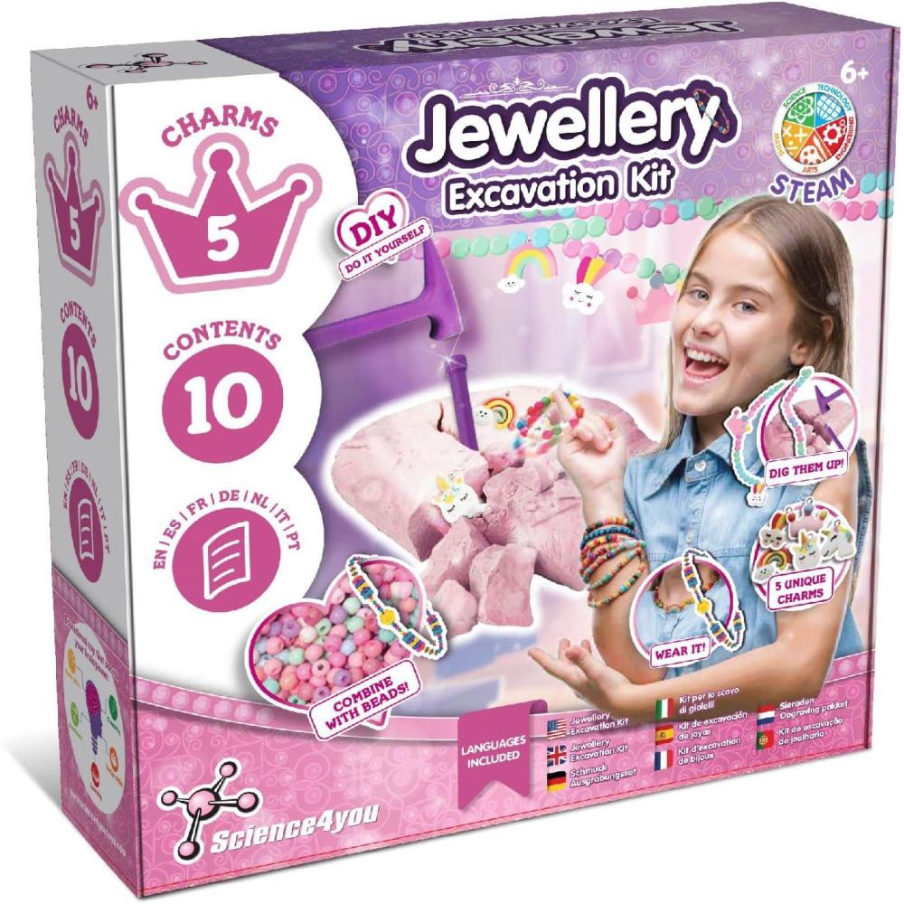 imageScience4you Kit Fouille de Bijoux Dcouvrez Toutes les Perles Incroyable Kit de Artisanat Pour Faire votre propre Bracelet de lAmiti un Ensemble de Perles pour un Cadeau pour les Filles 6 7 8 94 Kit de Fouille de bijoux