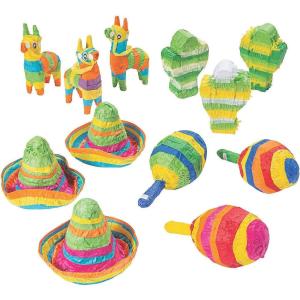 Assortiment de mini piñata – Décoration de fête – 12 pièces