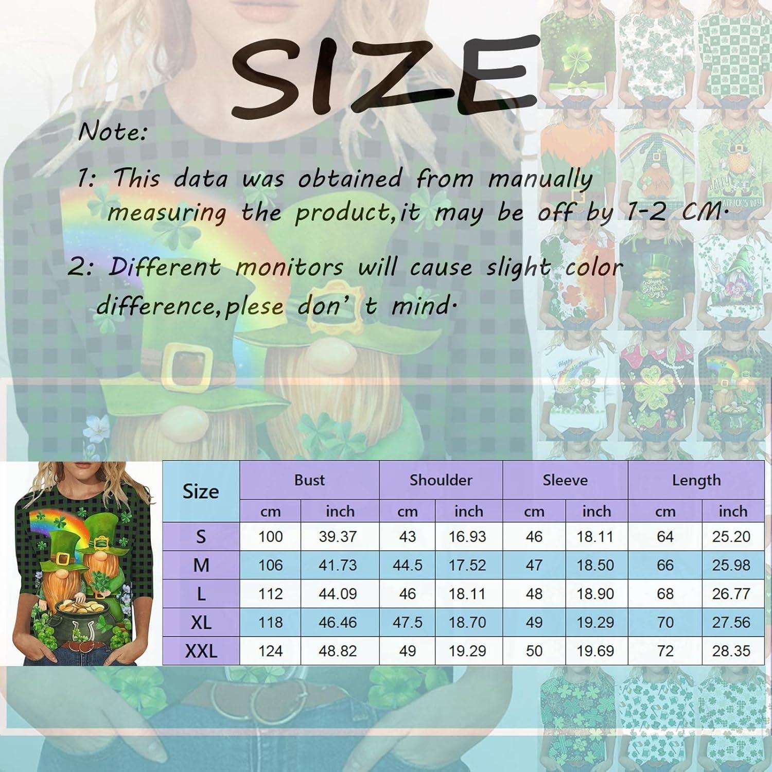 image:imageTShirt Femme Irlandais de la SaintPatrick Quatre Feuilles Trfle Irlandais du Jour de St Patty Tee Shirt Irlandais du Trfle Chanceux TShirt01green