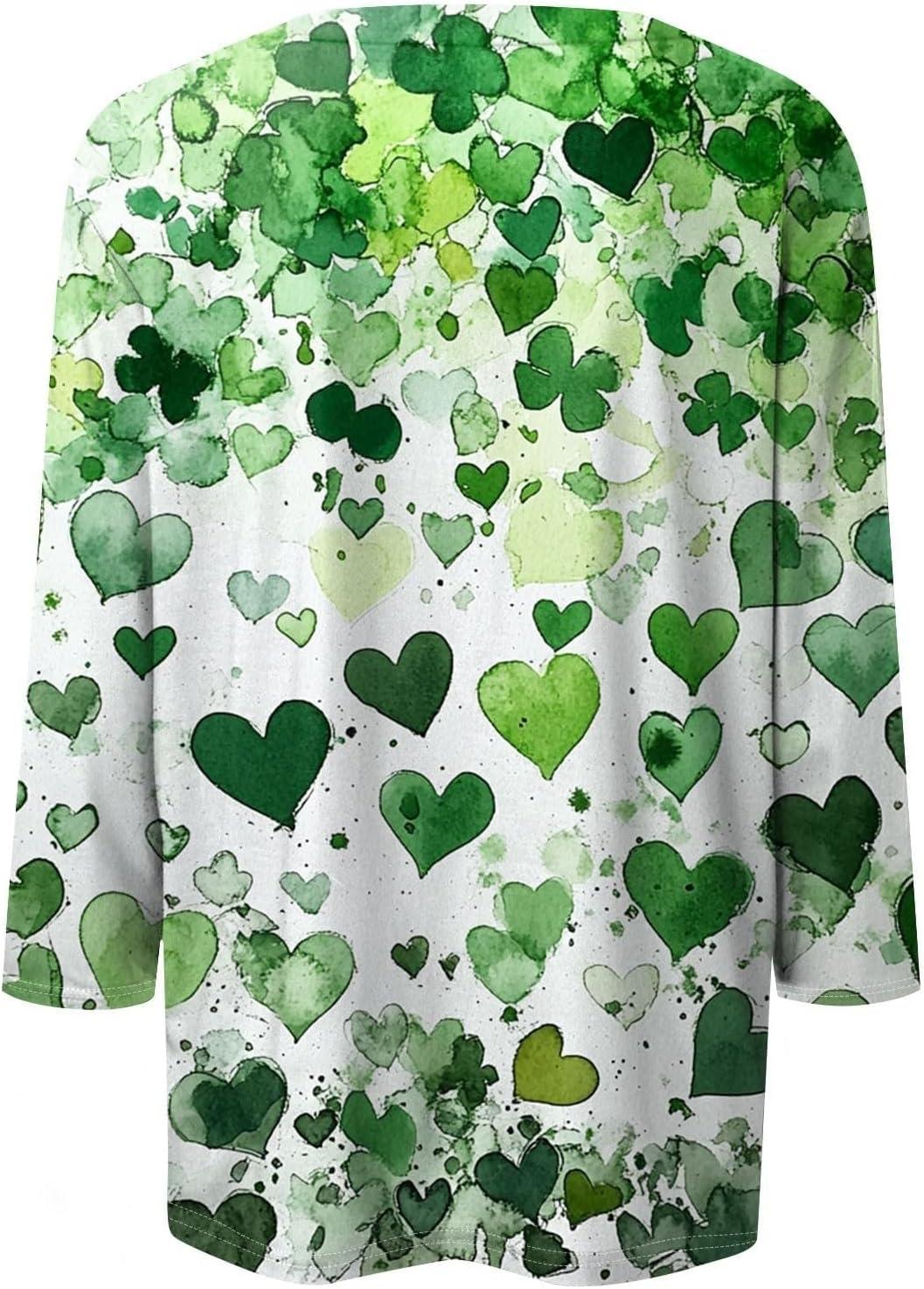 image:imageTShirt Femme Irlandais de la SaintPatrick Quatre Feuilles Trfle Irlandais du Jour de St Patty Tee Shirt Irlandais du Trfle Chanceux TShirt04ag