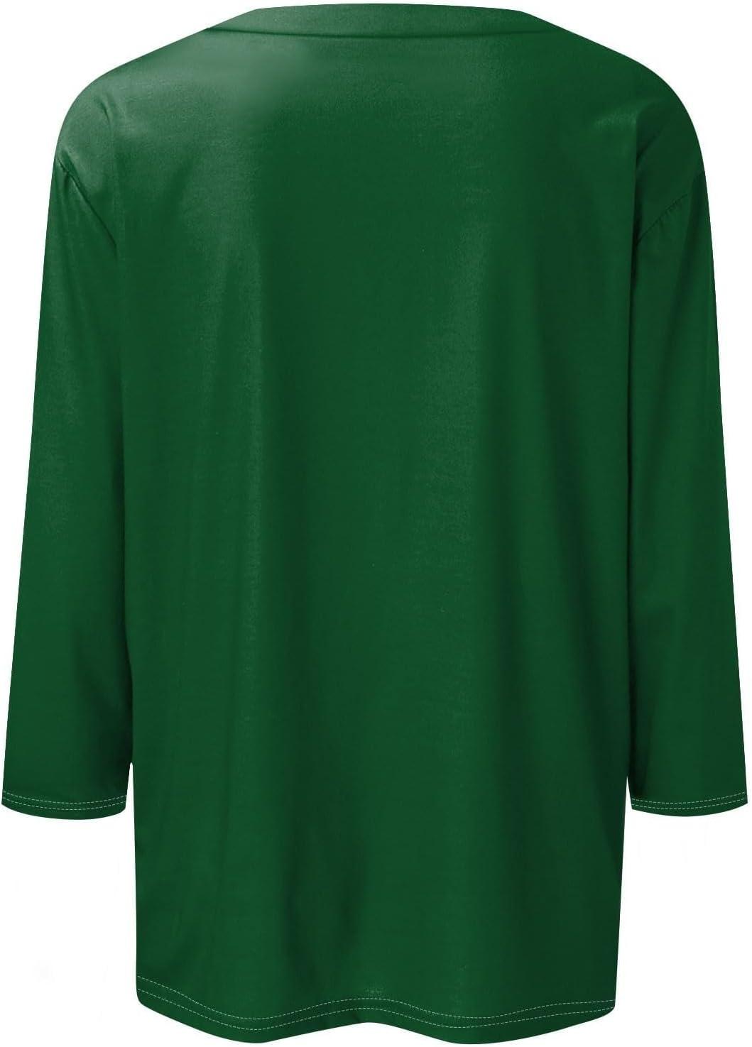 image:imageTShirt Femme Irlandais de la SaintPatrick Quatre Feuilles Trfle Irlandais du Jour de St Patty Tee Shirt Irlandais du Trfle Chanceux TShirt04green