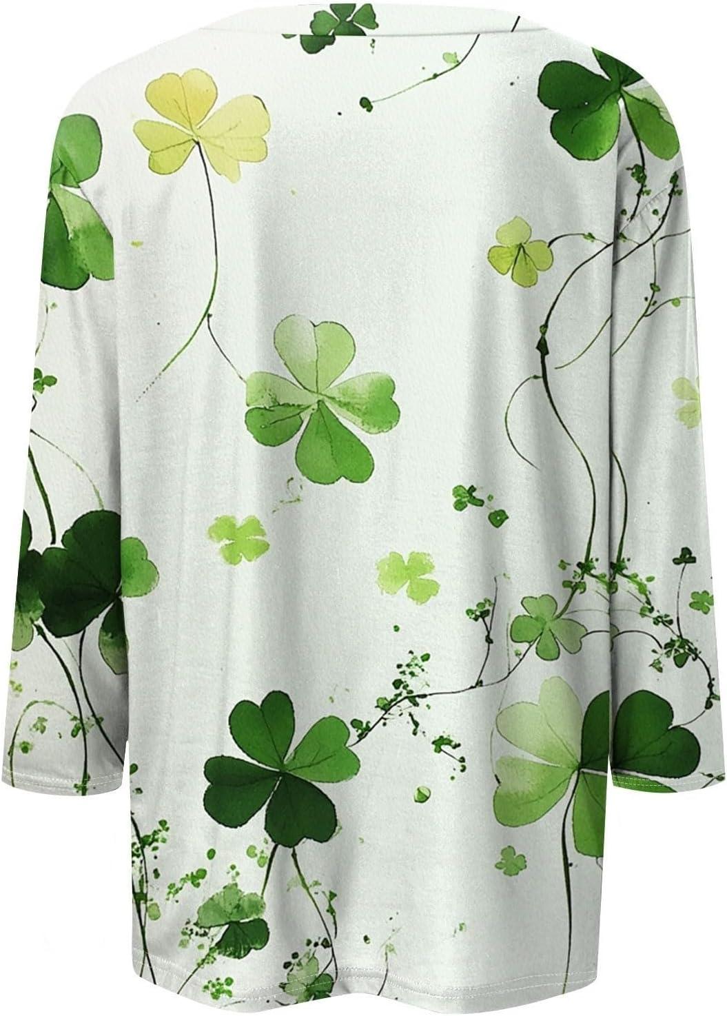 image:imageTShirt Femme Irlandais de la SaintPatrick Quatre Feuilles Trfle Irlandais du Jour de St Patty Tee Shirt Irlandais du Trfle Chanceux TShirt05mint Green