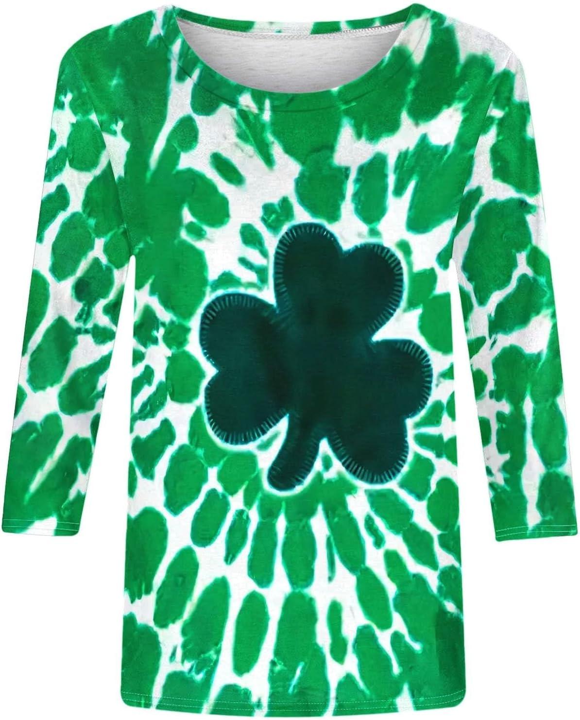image:imageTShirt Femme Irlandais de la SaintPatrick Quatre Feuilles Trfle Irlandais du Jour de St Patty Tee Shirt Irlandais du Trfle Chanceux TShirt06green