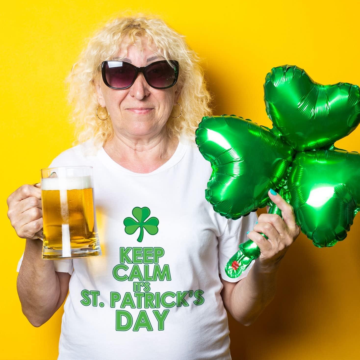 image:imagelepnime TShirt Femme Restez Calme Cest la SaintPatrick Proverbes et Citations IrlandaisBlanc Multicolore