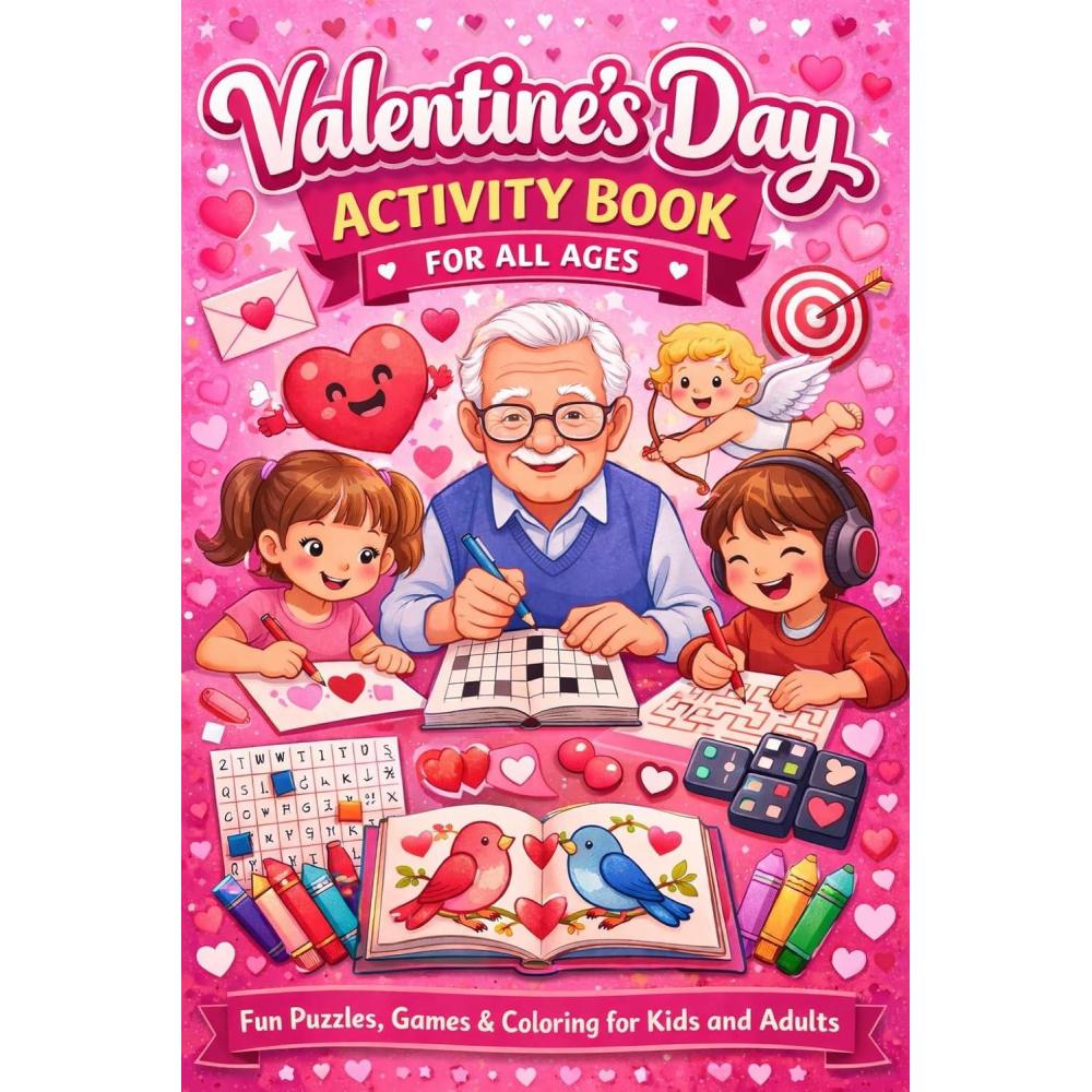 image:imageValentines Day Activity Book for All Ages Love amp Fun A Valentines Day Activity Book for Kids and Adults Hearts amp Smiles Valentines Day Activity Book Fun with Love English Edition