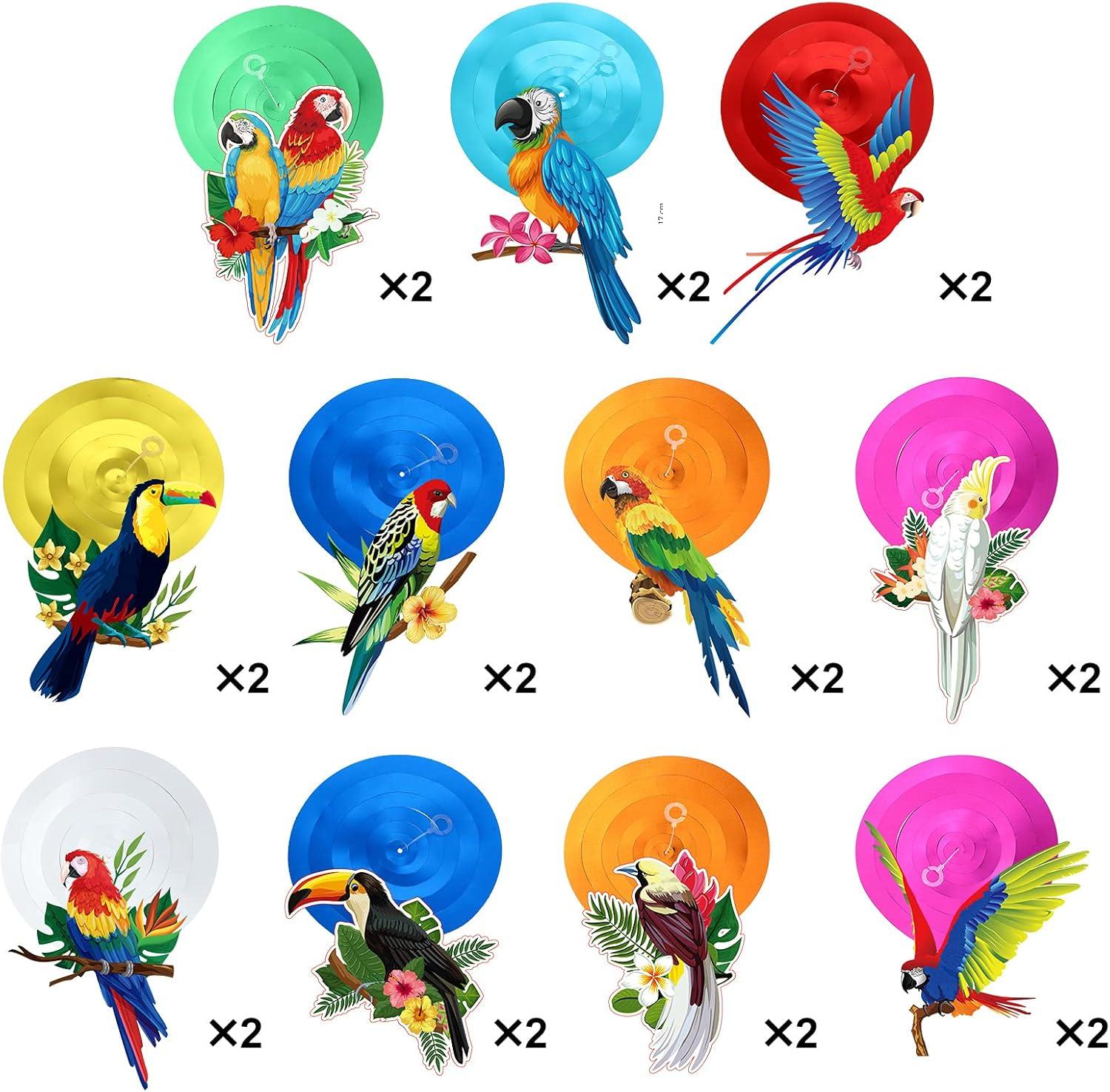 image:image30 Pices Dcoration dOiseaux Suspenduede Plafond Tropicale Hawaenne pour Fte Tiki de Perroquet Toucan t Luau Plage Piscine Mariage Anniversaire
