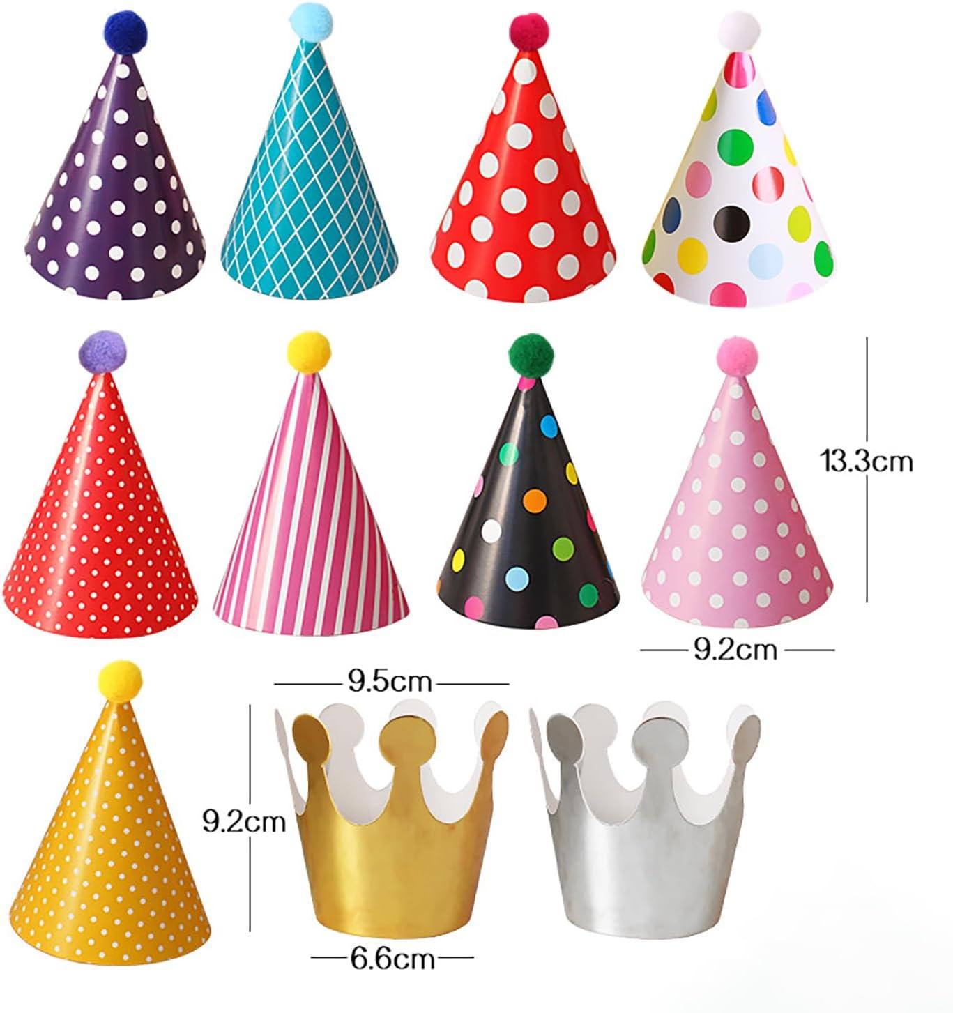 image:image11 pcs chapeaux de fte danniversairechapeaux coniques pour fte danniversaireCouronne AnniversaireParty Cne Chapeaux Chapeau de Couronne Colorespour La Fte Danniversaire de Fte de Garon F