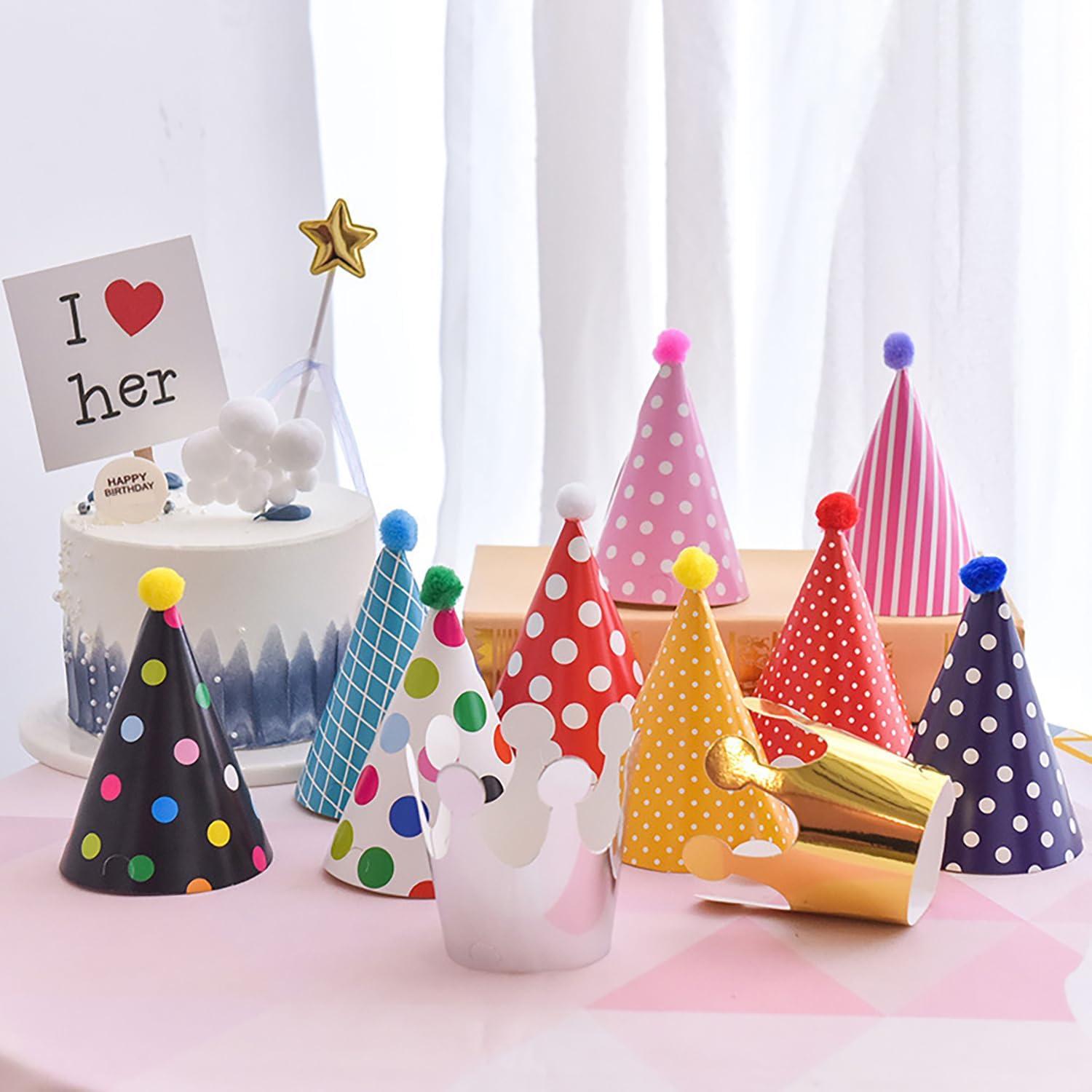 image:image11 pcs chapeaux de fte danniversairechapeaux coniques pour fte danniversaireCouronne AnniversaireParty Cne Chapeaux Chapeau de Couronne Colorespour La Fte Danniversaire de Fte de Garon F