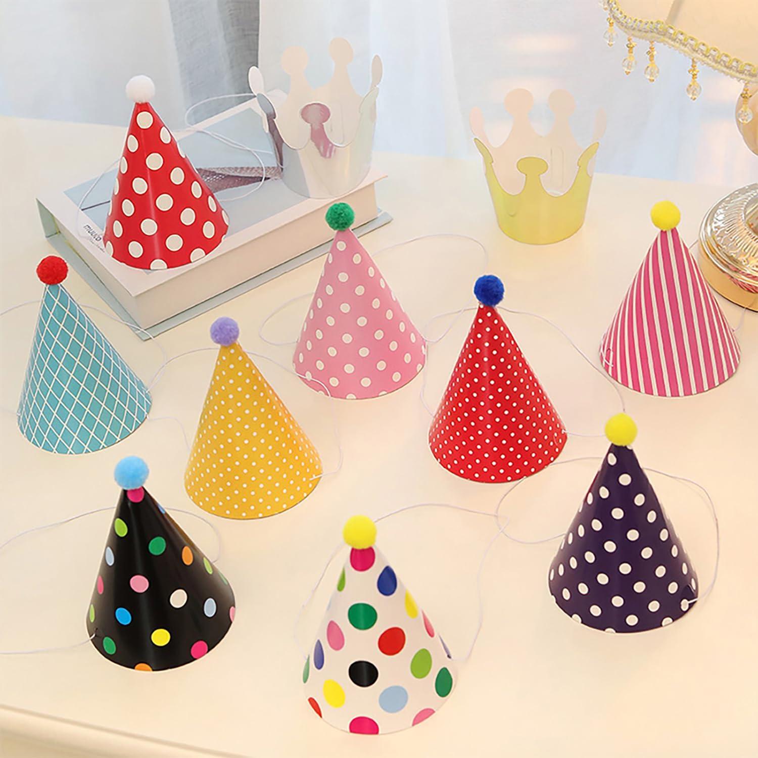 image:image11 pcs chapeaux de fte danniversairechapeaux coniques pour fte danniversaireCouronne AnniversaireParty Cne Chapeaux Chapeau de Couronne Colorespour La Fte Danniversaire de Fte de Garon F