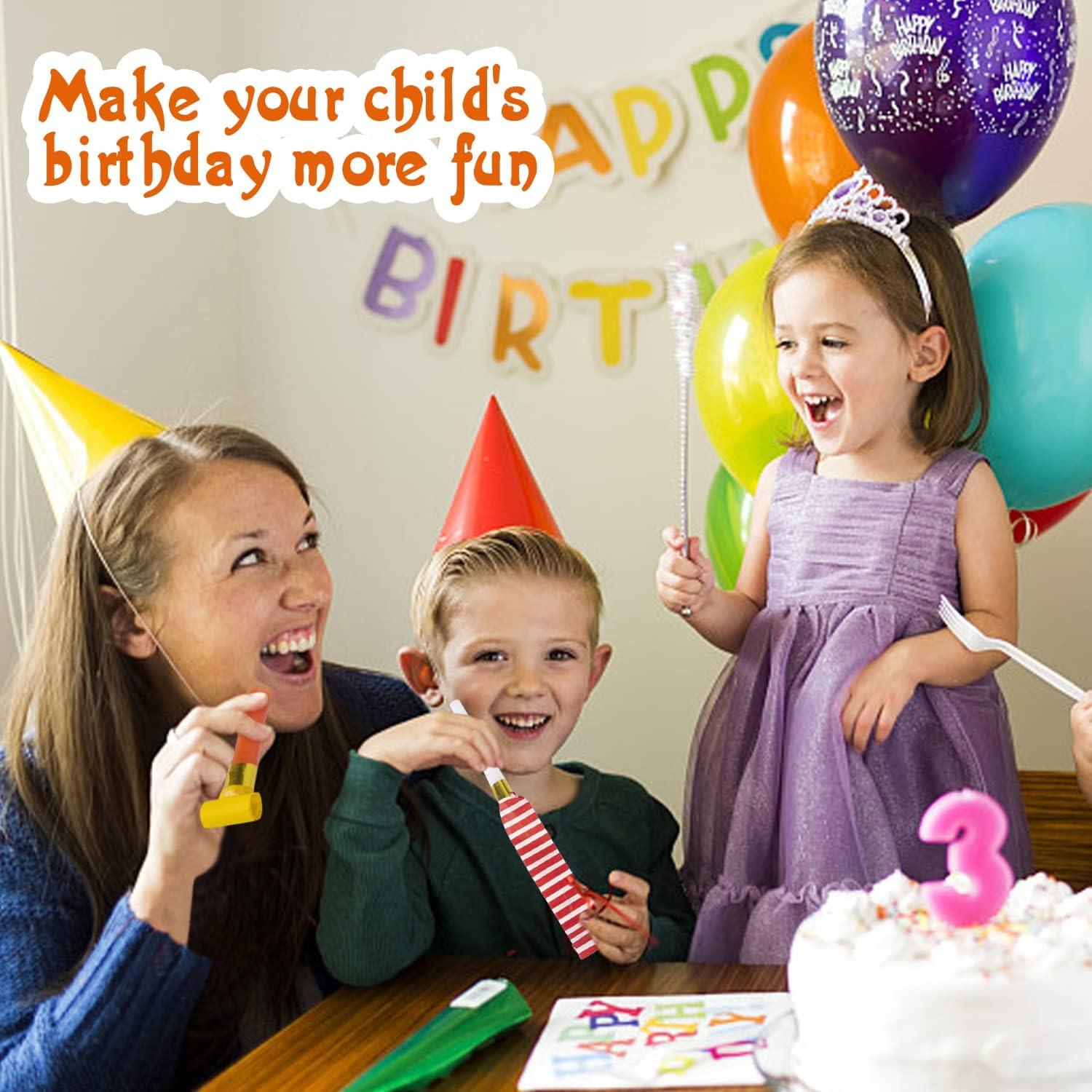 image:image25pcs Sifflet de Couleur Souffleur de Partie Trompette Multicolore Sifflet Anniversaire Partie Anniversaire Clbration Couleur Alatoire
